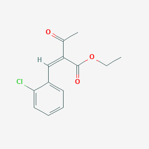 molecular formula C12H11ClO3 B175924 ethyl (2Z)-2-[(2-chlorophenyl)methylidene]-3-oxobutanoate CAS No. 15725-22-1