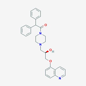 molecular formula C30H31N3O3 B175927 Dofequidar, (R)- CAS No. 153653-33-9