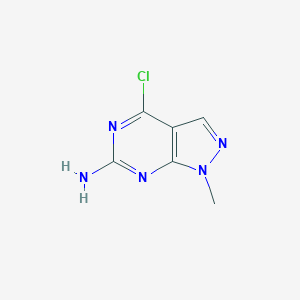molecular formula C6H6ClN5 B175929 4-Chloro-1-methyl-1H-pyrazolo[3,4-d]pyrimidin-6-amine CAS No. 100644-66-4