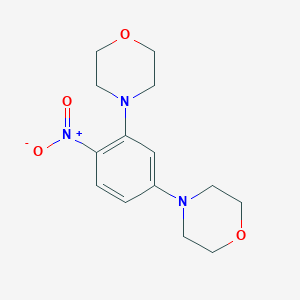 molecular formula C14H19N3O4 B175960 2,4-二吗啉硝基苯 CAS No. 133387-34-5