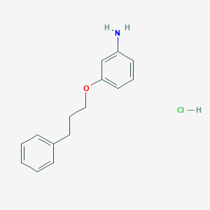 molecular formula C15H18ClNO B175972 [3-(3-苯丙氧基)苯基]胺盐酸盐 CAS No. 17399-25-6