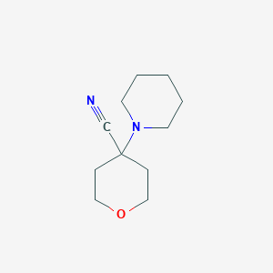 molecular formula C11H18N2O B175979 4-(Piperidin-1-yl)tetrahydro-2H-pyran-4-carbonitrile CAS No. 112799-19-6