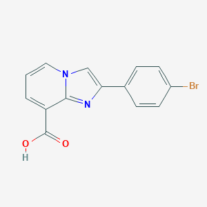 molecular formula C14H9BrN2O2 B176022 2-(4-溴苯基)咪唑并[1,2-a]吡啶-8-羧酸 CAS No. 133427-42-6