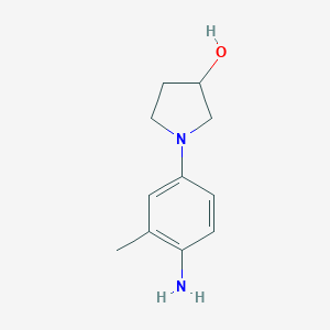molecular formula C11H16N2O B176026 1-(4-氨基-3-甲基苯基)-3-吡咯烷醇 CAS No. 143525-67-1