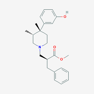 molecular formula C24H31NO3 B176031 (S)-methyl 2-benzyl-3-((3R,4R)-4-(3-hydroxyphenyl)-3,4-dimethylpiperidin-1-yl)propanoate CAS No. 170098-29-0