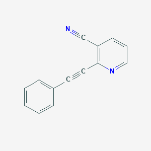 molecular formula C14H8N2 B176039 2-(2-Phenylethynyl)pyridine-3-carbonitrile CAS No. 118159-94-7