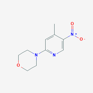 molecular formula C10H13N3O3 B176048 4-{5-Nitro-4-methyl-2-pyridinyl}morpholine CAS No. 126356-39-6
