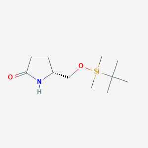 molecular formula C11H23NO2Si B176073 (R)-5-(((叔丁基二甲基甲硅烷基)氧基)甲基)吡咯烷-2-酮 CAS No. 100548-49-0