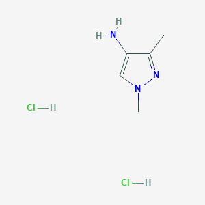 molecular formula C5H11Cl2N3 B176083 1,3-二甲基-1H-吡唑-4-胺二盐酸盐 CAS No. 197367-87-6