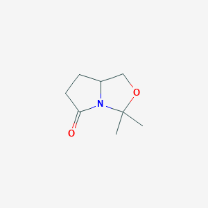B176113 3,3-Dimethyltetrahydropyrrolo[1,2-c]oxazol-5(3H)-one CAS No. 148776-20-9