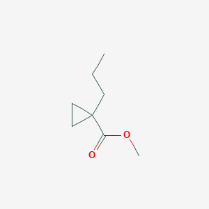 molecular formula C8H14O2 B017613 环丙烷羧酸，1-丙基-，甲酯（9CI） CAS No. 104131-81-9