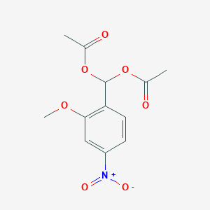molecular formula C12H13NO7 B176141 (2-甲氧基-4-硝基苯基)亚甲基二乙酸酯 CAS No. 198821-77-1
