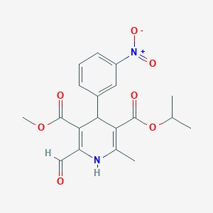 B017617 4-(3-Nitrophenyl)-2-formyl-6-methyl-1,4-dihydropyridine-3,5-dicarboxylic Acid 5-Isopropyl Ester 3-Methyl Ester CAS No. 75530-60-8