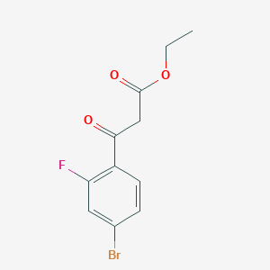 molecular formula C11H10BrFO3 B176205 乙酸-(4-溴-2-氟苯甲酰)酯 CAS No. 112704-80-0