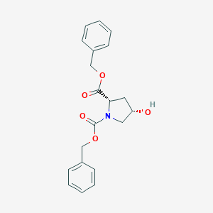 molecular formula C20H21NO5 B176212 (2S,4S)-Dibenzyl 4-hydroxypyrrolidine-1,2-dicarboxylate CAS No. 132592-07-5