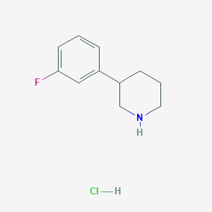 molecular formula C11H15ClFN B176221 3-(3-Fluorophenyl)piperidine hydrochloride CAS No. 100240-20-8
