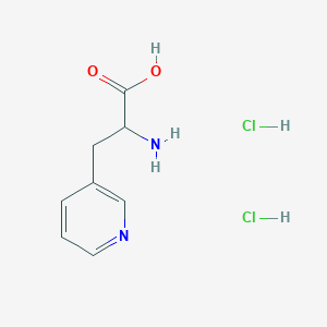 molecular formula C8H12Cl2N2O2 B176254 2-氨基-3-(吡啶-3-基)丙酸二盐酸盐 CAS No. 105381-95-1