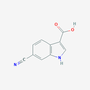 molecular formula C10H6N2O2 B176280 6-氰基-1H-吲哚-3-羧酸 CAS No. 174500-88-0