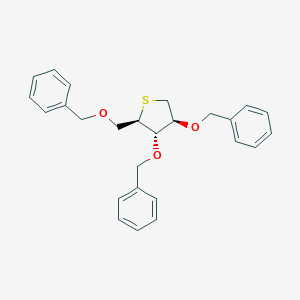 molecular formula C26H28O3S B176322 (2R,3S,4S)-3,4-双(苄氧基)-2-((苄氧基)甲基)四氢噻吩 CAS No. 187590-77-8