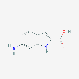 molecular formula C9H8N2O2 B176361 6-amino-1H-indole-2-carboxylic acid CAS No. 135855-63-9
