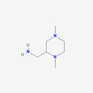 molecular formula C7H17N3 B176380 (1,4-Dimethylpiperazin-2-yl)methylamine CAS No. 131922-07-1