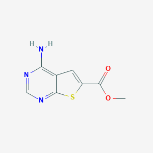 molecular formula C8H7N3O2S B176382 4-氨基噻吩并[2,3-d]嘧啶-6-甲酸甲酯 CAS No. 155087-15-3