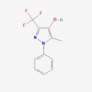 molecular formula C11H9F3N2O B176387 5-甲基-1-苯基-3-(三氟甲基)-1H-吡唑-4-醇 CAS No. 119868-25-6