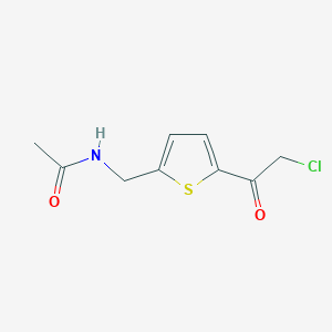 B176410 n-[[5-(2-Chloroacetyl)thien-2-yl]methyl]acetamide CAS No. 104082-15-7