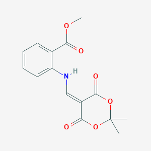 molecular formula C15H15NO6 B176437 2-[(2,2-Dimethyl-4,6-dioxo-[1,3]dioxan-5-ylidenemethyl)-amino]-benzoic acid methyl ester CAS No. 185130-13-6