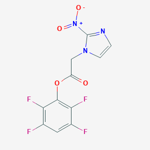 molecular formula C11H5F4N3O4 B176444 1H-Imidazole-1-acetic acid, 2-nitro-, 2,3,5,6-tetrafluorophenyl ester CAS No. 199734-70-8