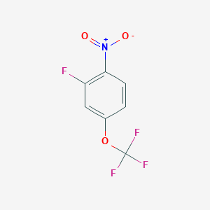molecular formula C7H3F4NO3 B176459 2-Fluoro-1-nitro-4-(trifluoromethoxy)benzene CAS No. 123572-64-5