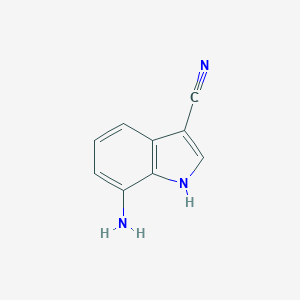 molecular formula C9H7N3 B176497 7-氨基-1H-吲哚-3-腈 CAS No. 165669-11-4