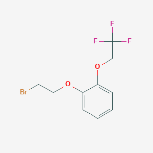 molecular formula C10H10BrF3O2 B176539 1-(2-溴乙氧基)-2-(2,2,2-三氟乙氧基)苯 CAS No. 160969-00-6