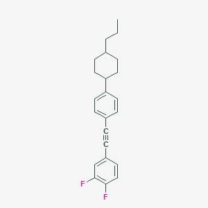 B176587 1,2-Difluoro-4-((4-(4-propylcyclohexyl)phenyl)ethynyl)benzene CAS No. 121118-73-8