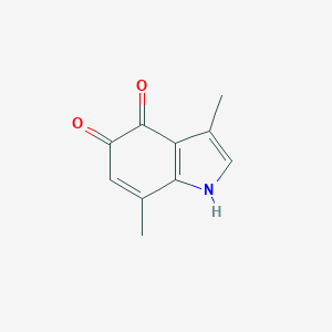 molecular formula C10H9NO2 B176654 3,7-dimethyl-1H-indole-4,5-dione CAS No. 196616-42-9