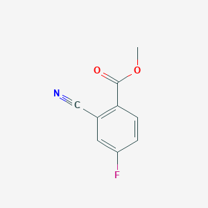 molecular formula C9H6FNO2 B176663 Methyl 2-cyano-4-fluorobenzoate CAS No. 127510-96-7