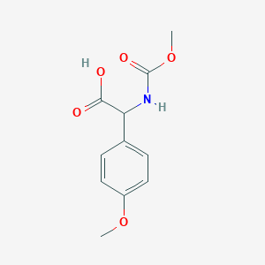 molecular formula C11H13NO5 B176681 2-(methoxycarbonylamino)-2-(4-methoxyphenyl)acetic Acid CAS No. 170119-36-5
