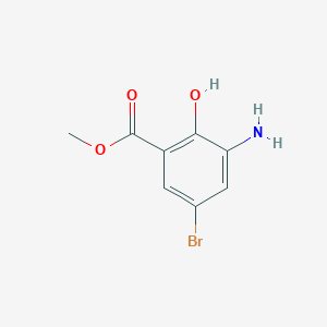 molecular formula C8H8BrNO3 B176696 甲基3-氨基-5-溴-2-羟基苯甲酸酯 CAS No. 141761-82-2