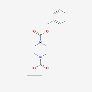 molecular formula C17H24N2O4 B176698 1-Benzyl 4-tert-butyl piperazine-1,4-dicarboxylate CAS No. 121370-60-3
