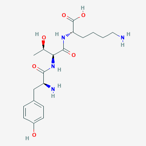 molecular formula C19H30N4O6 B176712 (2S)-6-amino-2-[[(2S,3R)-2-[[(2S)-2-amino-3-(4-hydroxyphenyl)propanoyl]amino]-3-hydroxybutanoyl]amino]hexanoic acid CAS No. 168971-88-8