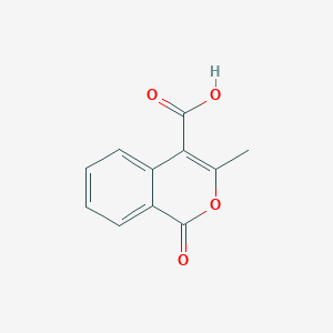 molecular formula C11H8O4 B176713 3-甲基-1-氧代-1H-异色罗烯-4-羧酸 CAS No. 16984-81-9