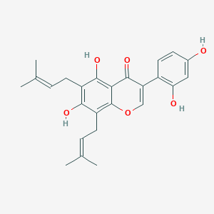 molecular formula C25H26O6 B176720 8-异戊烯基异黄酮 CAS No. 125002-91-7