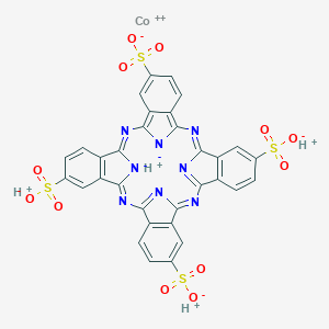 molecular formula C32H16CoN8O12S4 B176732 Cobaltate(4-), (29H,31H-phthalocyanine-2,9,16,23-tetrasulfonato(6-)-kappaN29,kappaN30,kappaN31,kappaN32)-, tetrahydrogen, (SP-4-1)- CAS No. 14285-59-7