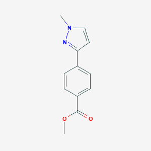molecular formula C12H12N2O2 B176734 Methyl 4-(1-methyl-1H-pyrazol-3-YL)benzoate CAS No. 179057-11-5