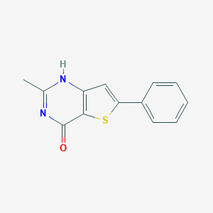 molecular formula C13H10N2OS B176742 2-甲基-6-苯基噻吩并[3,2-d]嘧啶-4-醇 CAS No. 156424-47-4