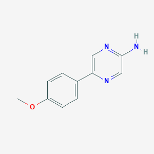 molecular formula C11H11N3O B176772 5-(4-甲氧基苯基)吡嗪-2-胺 CAS No. 119738-50-0