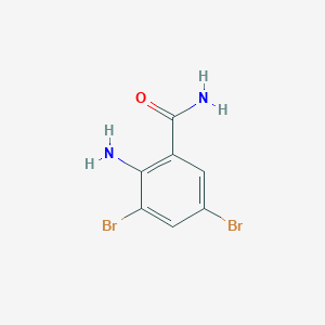 molecular formula C7H6Br2N2O B176797 2-Amino-3,5-dibromobenzamide CAS No. 16524-04-2