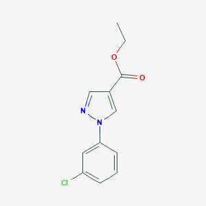 B176829 Ethyl 1-(3-chlorophenyl)-1H-pyrazole-4-carboxylate CAS No. 110821-32-4