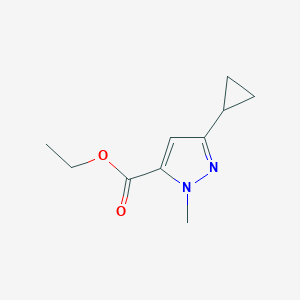 molecular formula C10H14N2O2 B176830 3-环丙基-1-甲基-1H-吡唑-5-羧酸乙酯 CAS No. 133261-11-7