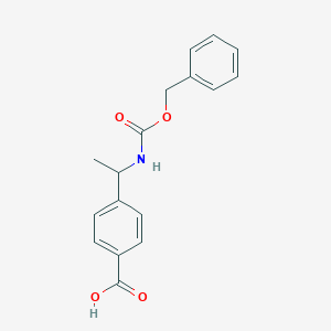 molecular formula C17H17NO4 B176892 4-(1-(((Benzyloxy)carbonyl)amino)ethyl)benzoic acid CAS No. 173898-15-2